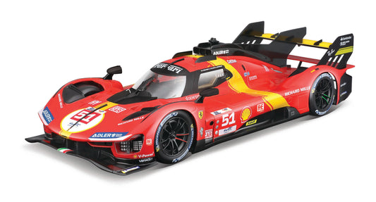 Bburago SIgnature 2023 Ferrari 499P 3.0L Turbo V6 - Winner Le Mans in 1:18 scale #18-16301