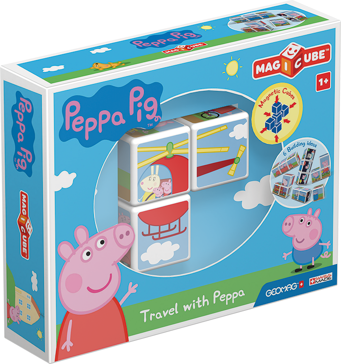 GEOMAG MAGICUBE TRAVEL WITH PEPPA PIG