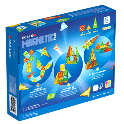 GEOMAG MAGNETIC TILES GEMS 16