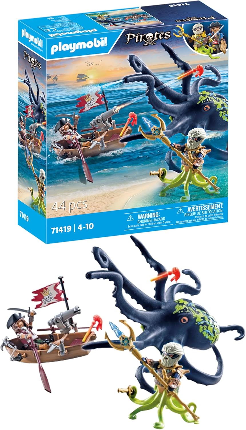 PLAYMOBIL PIRATES BATTLE WITH GIANT OCTOPUS