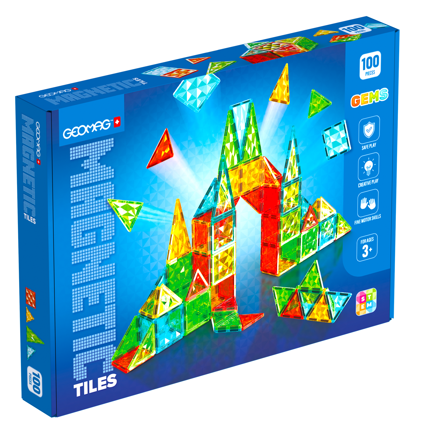 GEOMAG MAGNETIC TILES GEMS 100