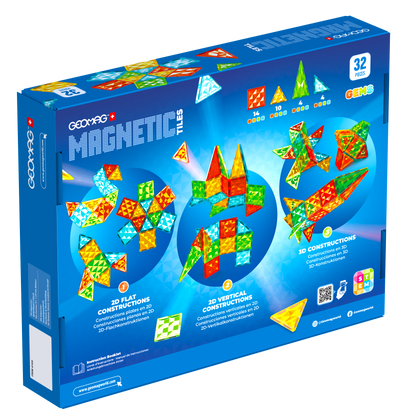 GEOMAG MAGNETIC TILES ROCKET GEMS 32