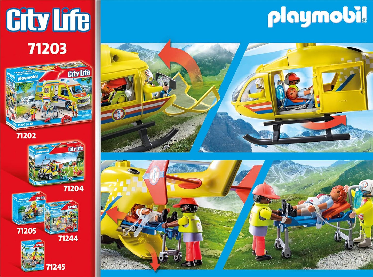 PLAYMOBIL CITY LIFE MEDICAL HELICOPTER