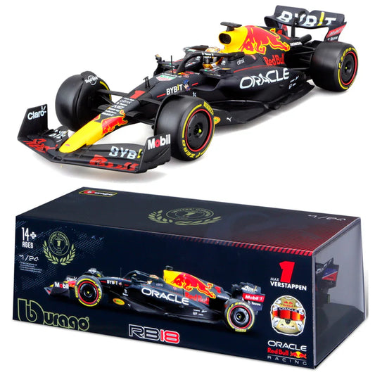 Bburago 1/24 Red Bull Racing 2022 F1-RB18 Verstappen #1 Champion Version