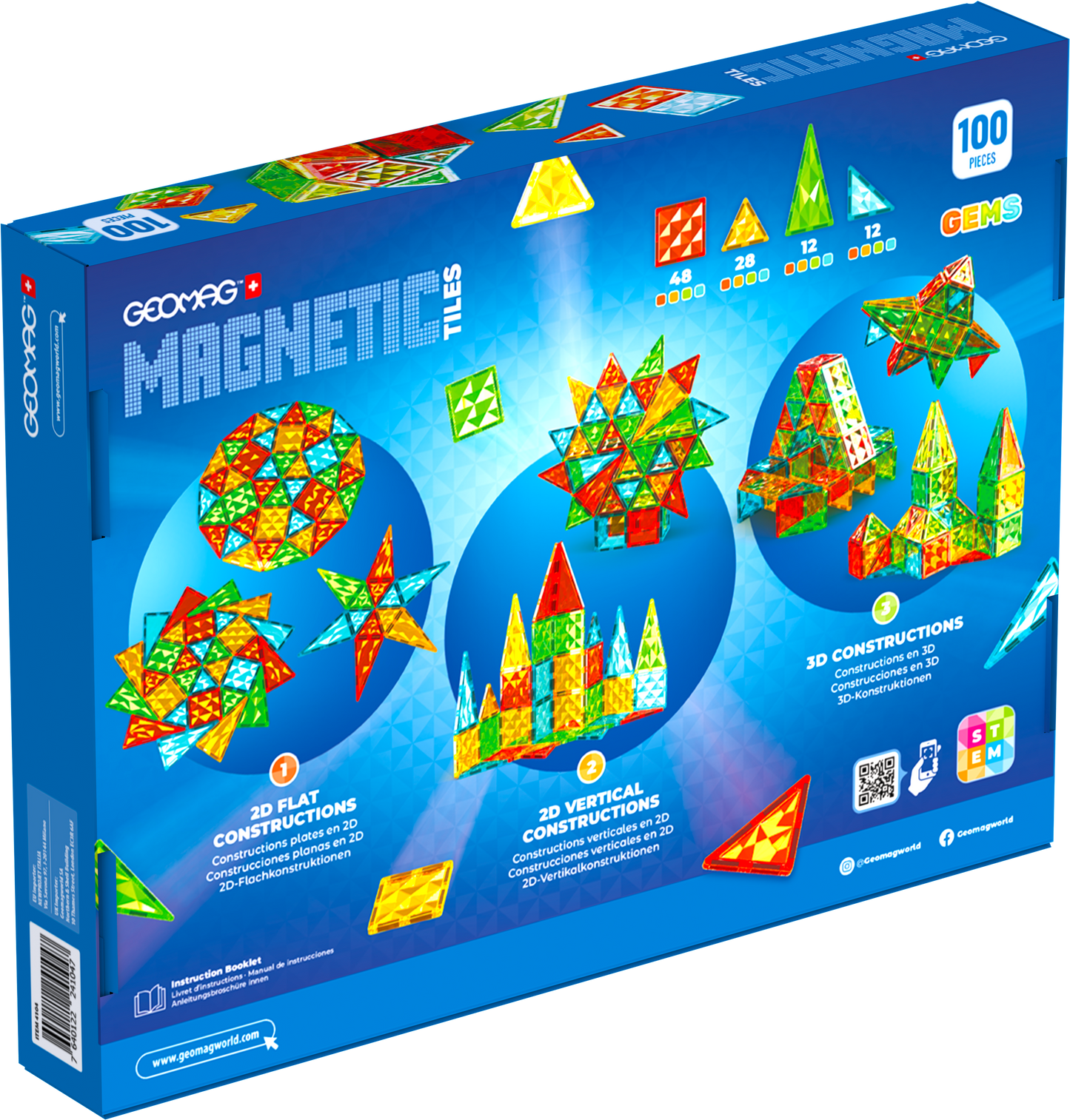 GEOMAG MAGNETIC TILES GEMS 100